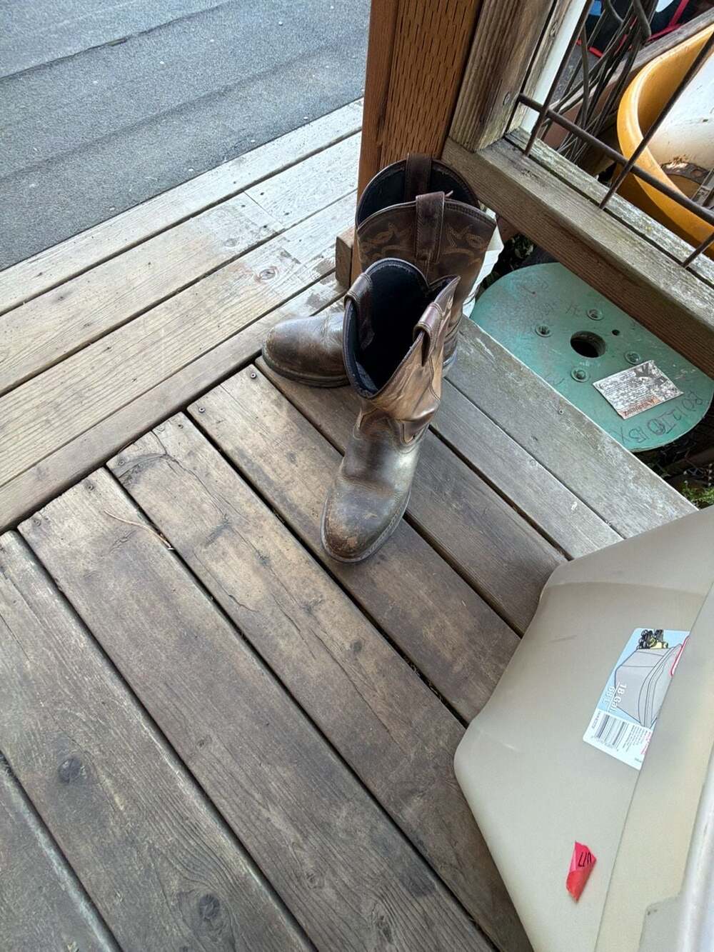 Ariat Brown Leather Western Work Boots
